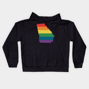 Georgia State Rainbow Kids Hoodie